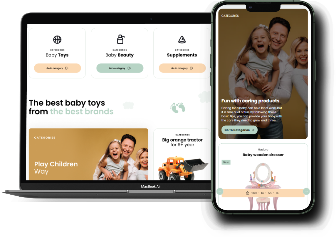 Babycare Theme Add-on for eCommerceGo - WorkDo