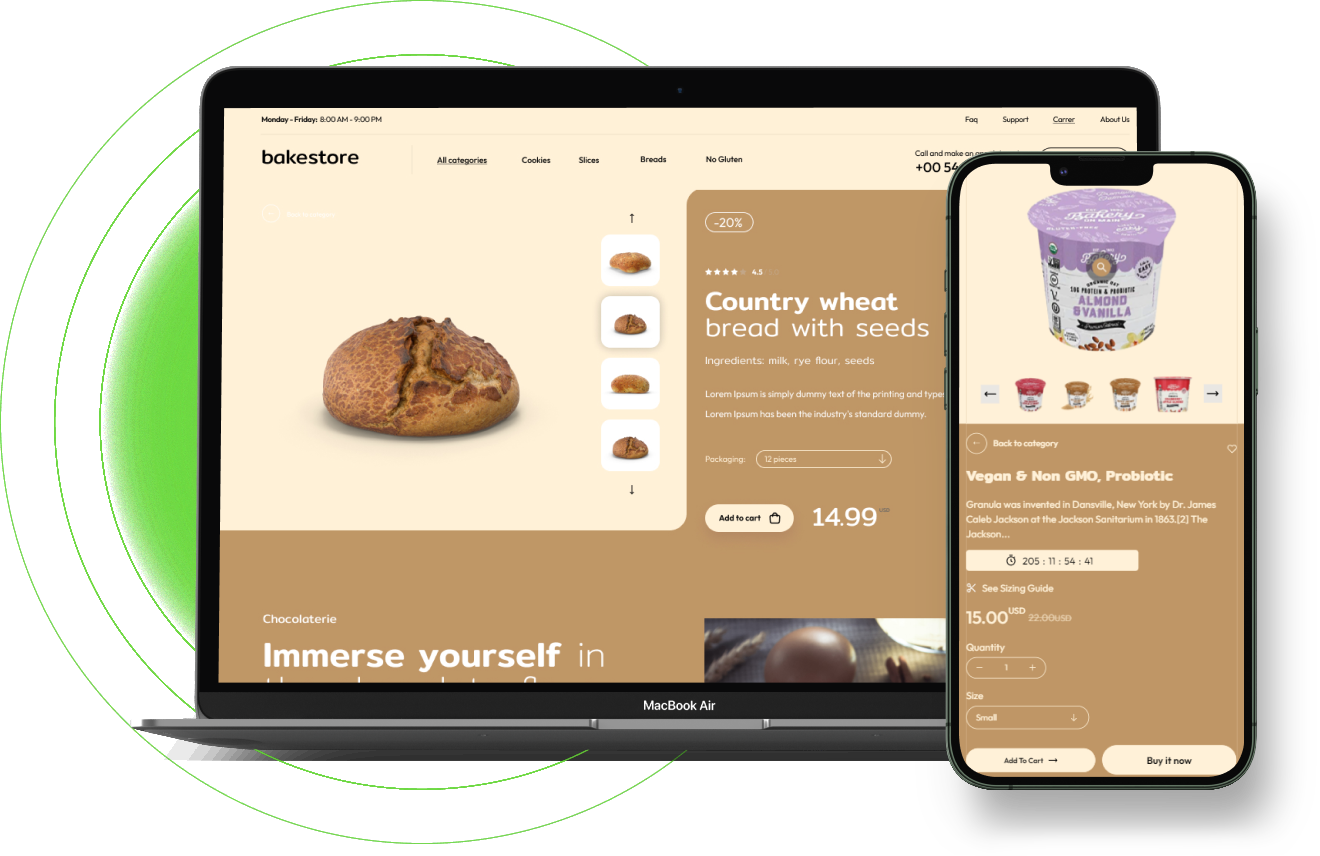 Bake Store Theme Add-on for eCommerceGo - WorkDo