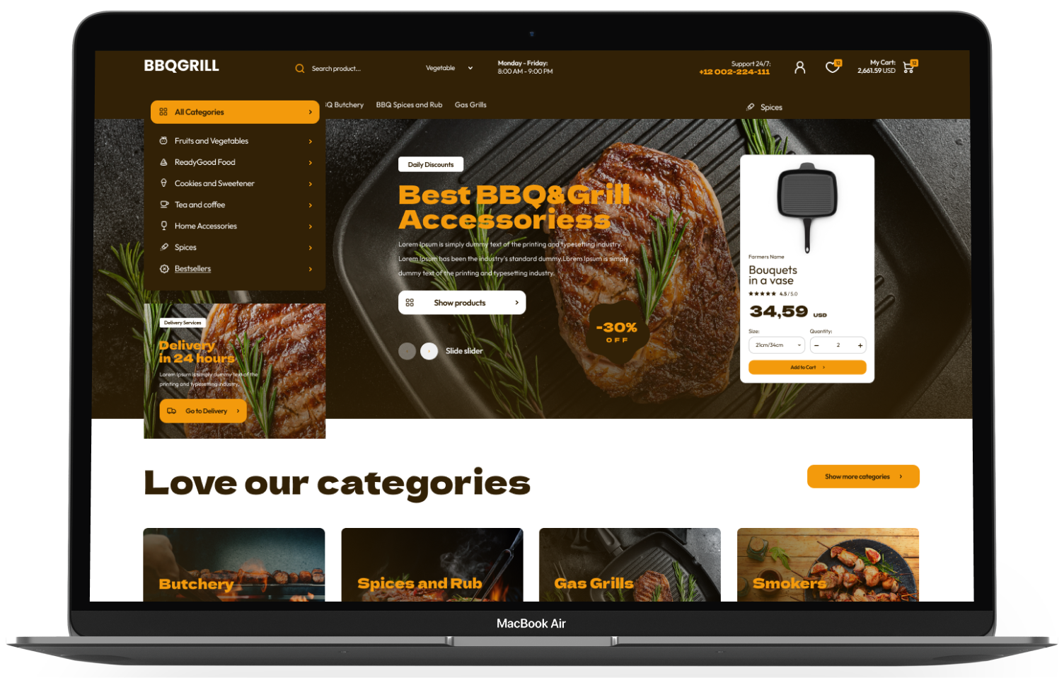 BBQgrill Shopify Theme - WorkDo