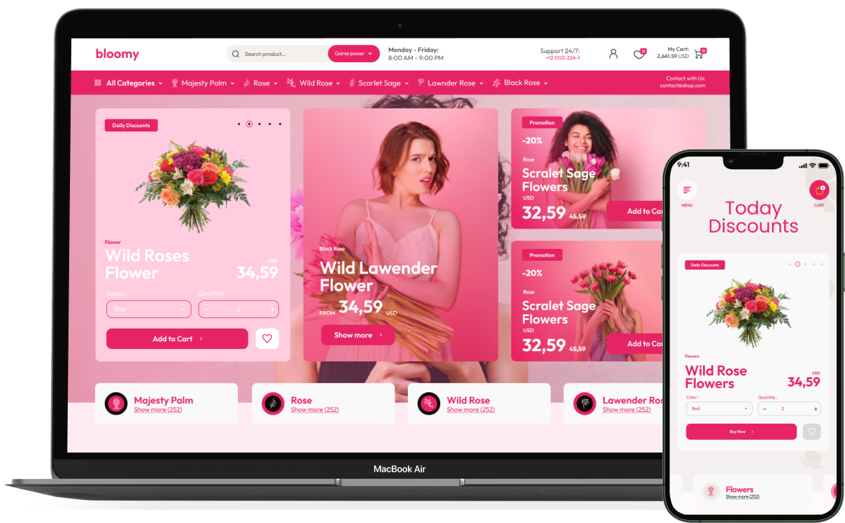 Bloomy Shopify Theme - WorkDo