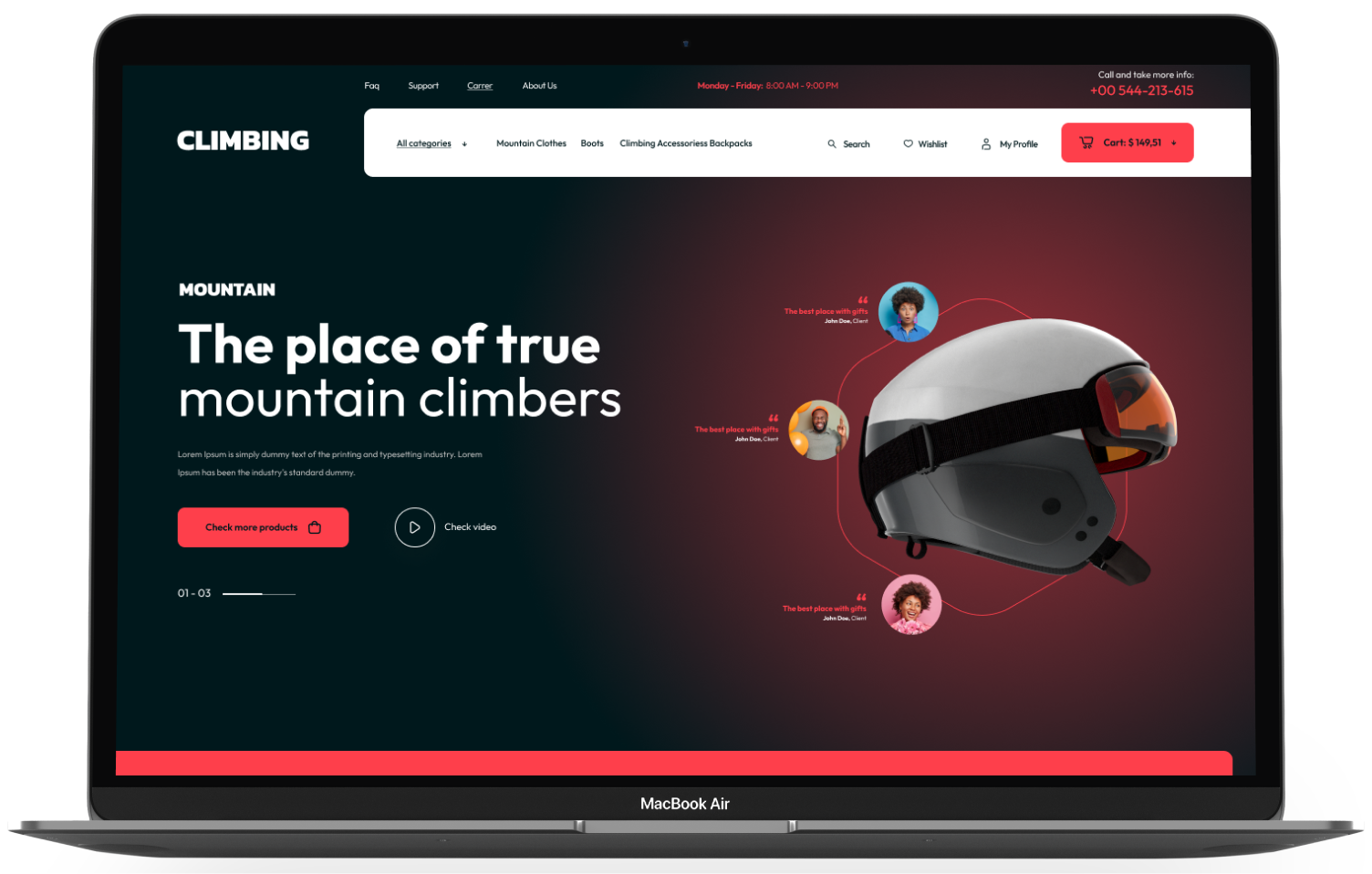 Climbing Shopify Theme - WorkDo