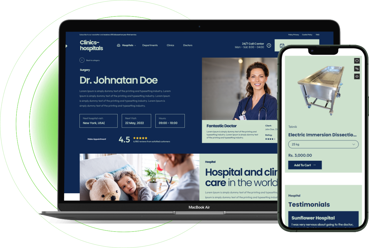 Clinics Hospitals Shopify Theme - Workdo