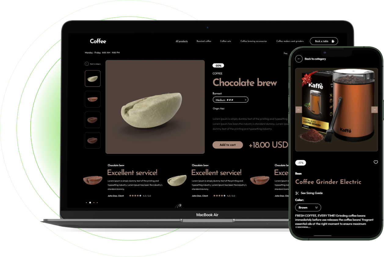 Coffee Theme Add-on for eCommerceGo - WorkDo