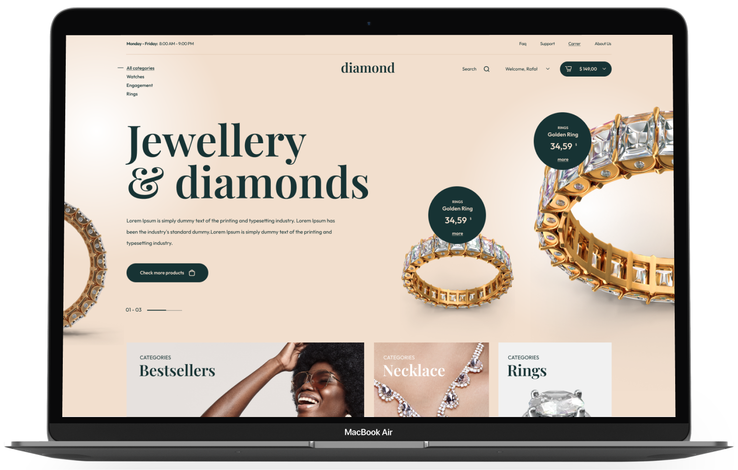 Diamond Theme Add-on for eCommerceGo - WorkDo