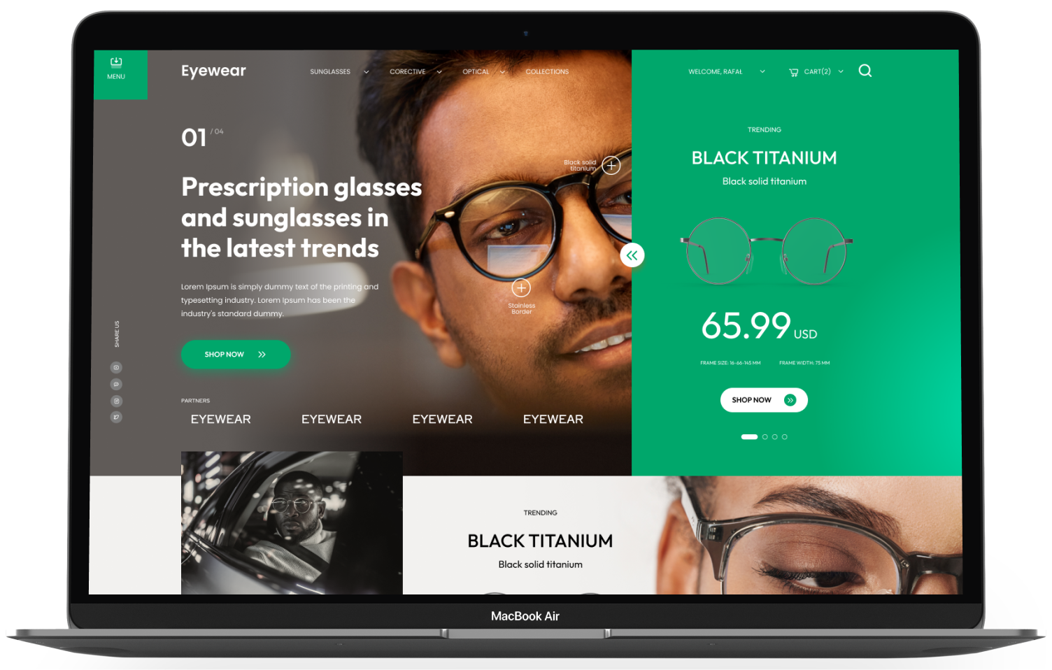 Eyewear Theme Add-on for eCommerceGo - WorkDo