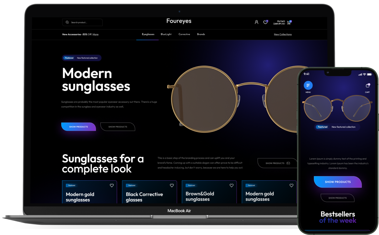 Foureyes Shopify Theme - WorkDo