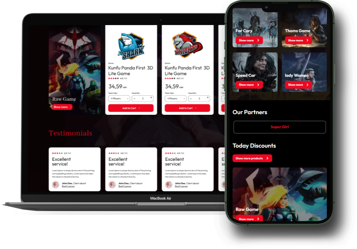 Game Theme Add-on for eCommerceGo - WorkDo
