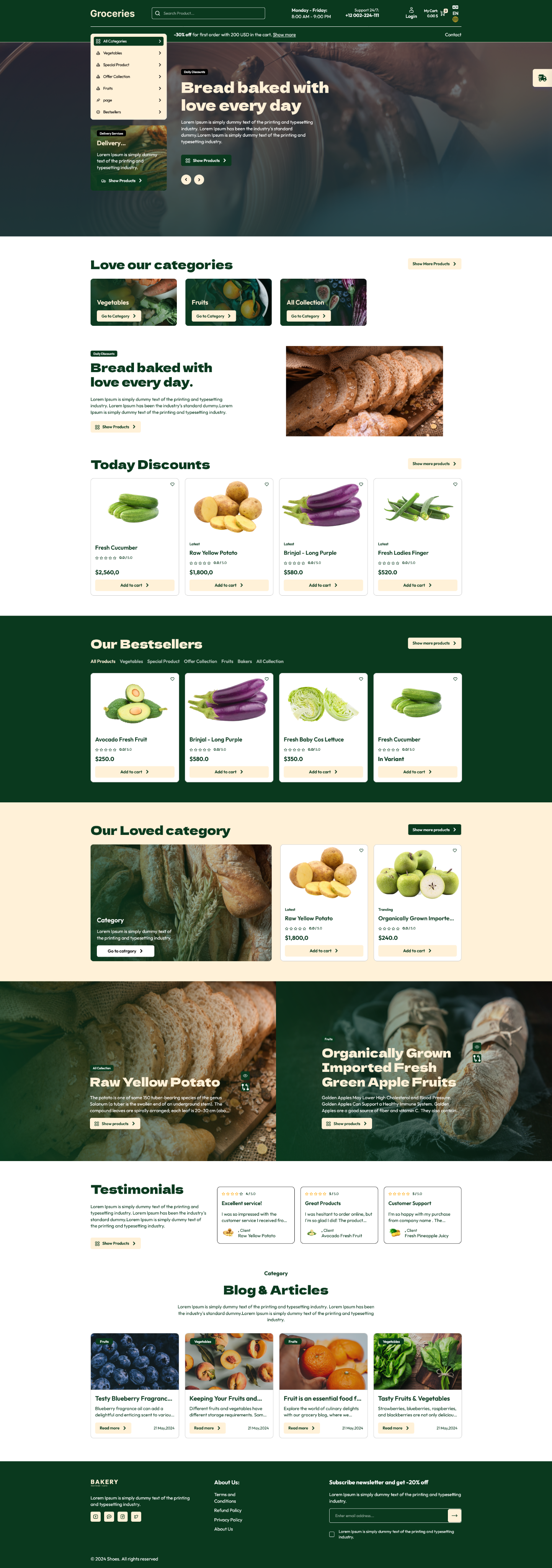 Groceries Theme Add-on for eCommerceGo - WorkDo