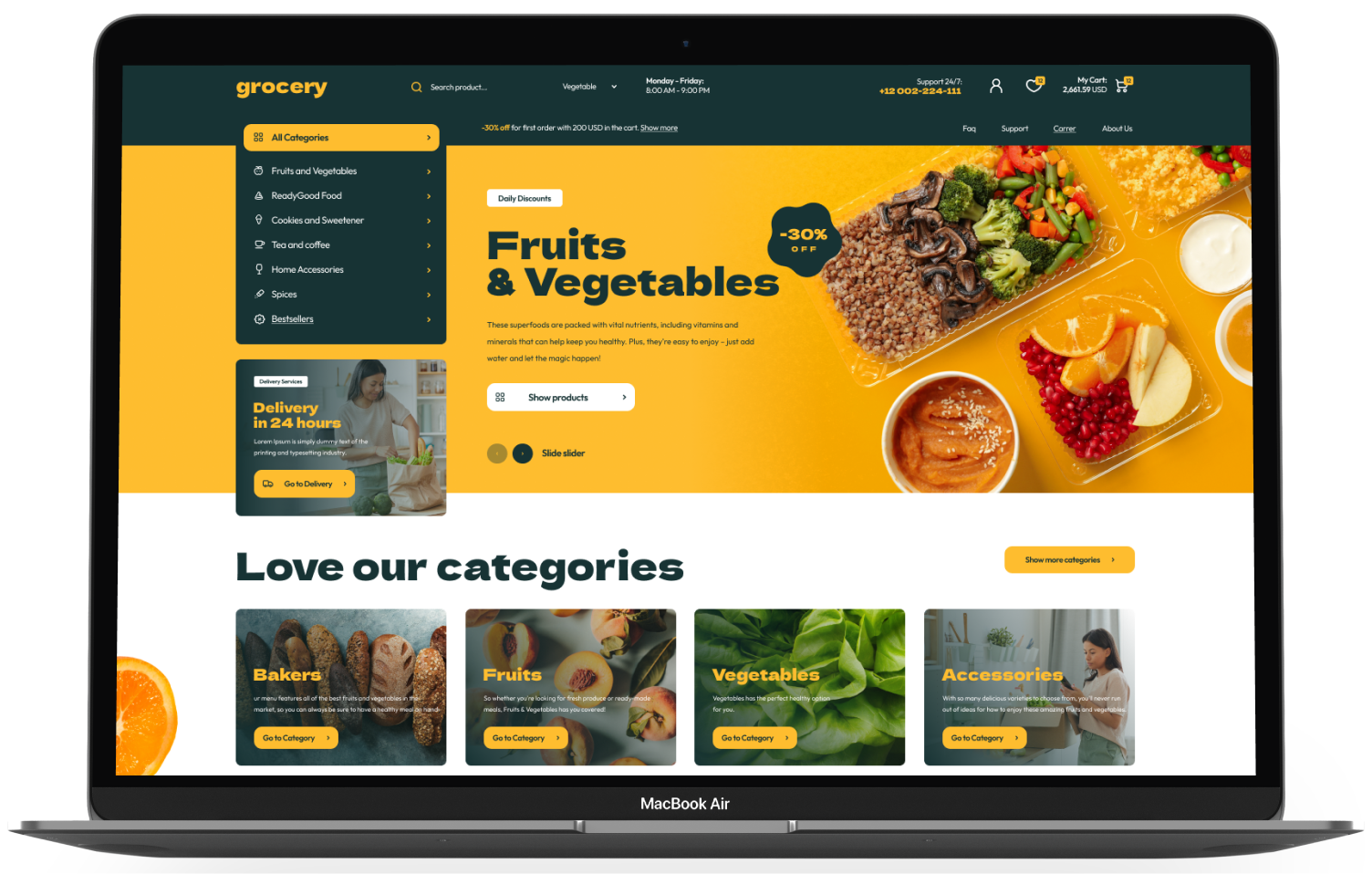 Grocery Theme Add-on for eCommerceGo - WorkDo