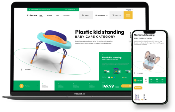 Kidscare Theme Add-on for eCommerceGo - WorkDo