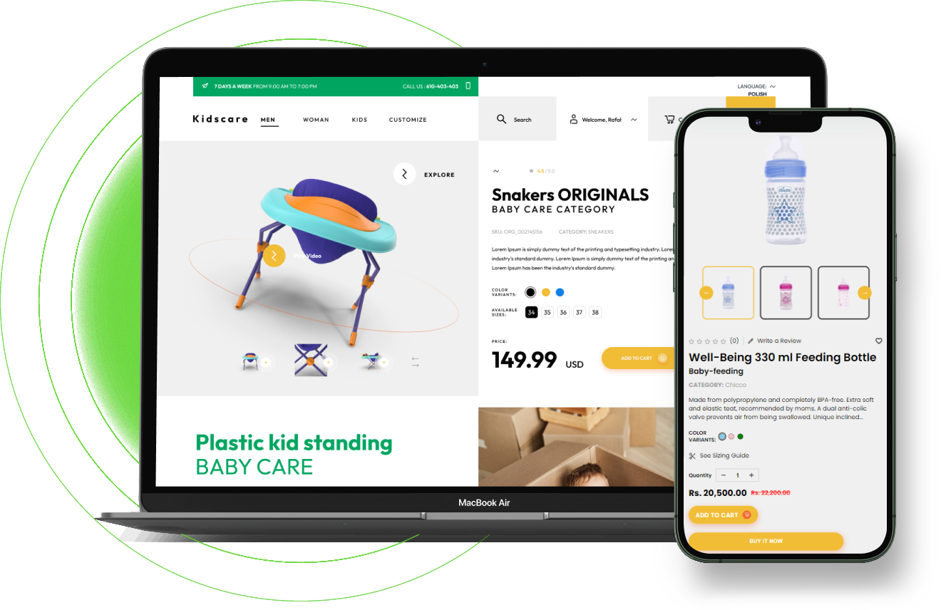 Kidscare Theme Add-on for eCommerceGo - WorkDo