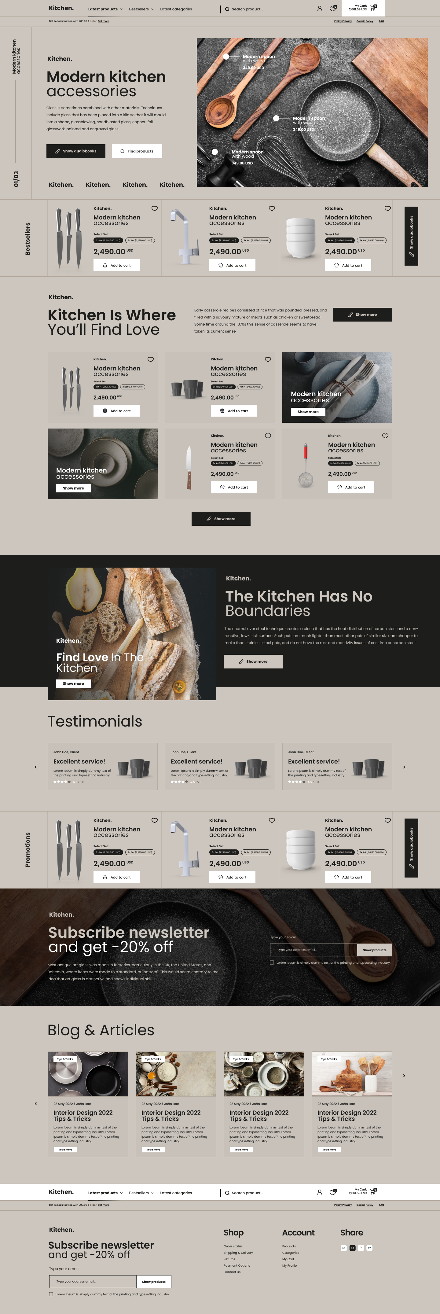 Kitchen Theme Add-on for eCommerceGo-WorkDo