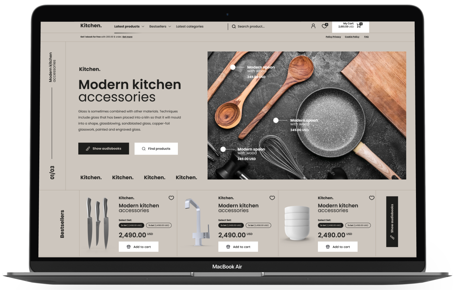 Kitchen Theme Add-on for eCommerceGo - WorkDo