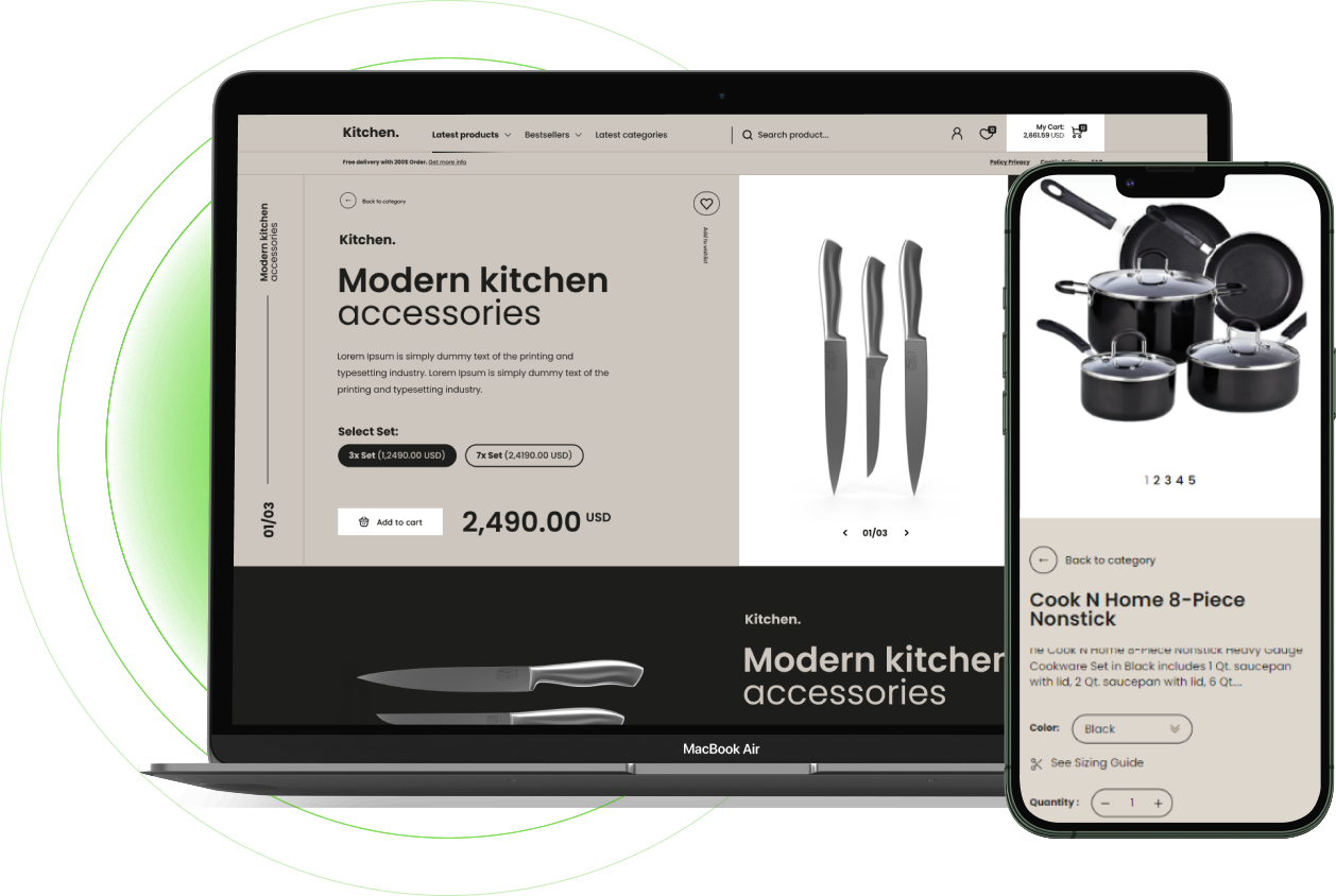 Kitchen Theme Add-on for eCommerceGo - WorkDo