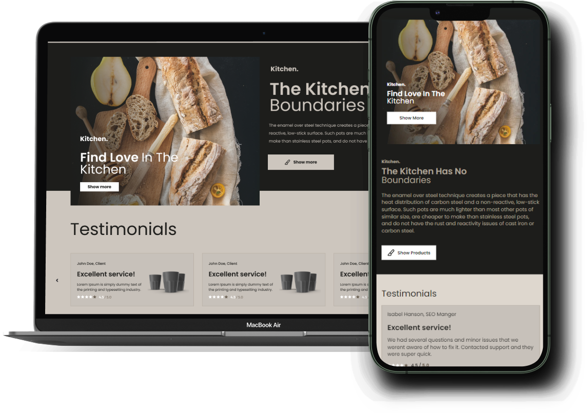 Kitchen Theme Add-on for eCommerceGo - WorkDo