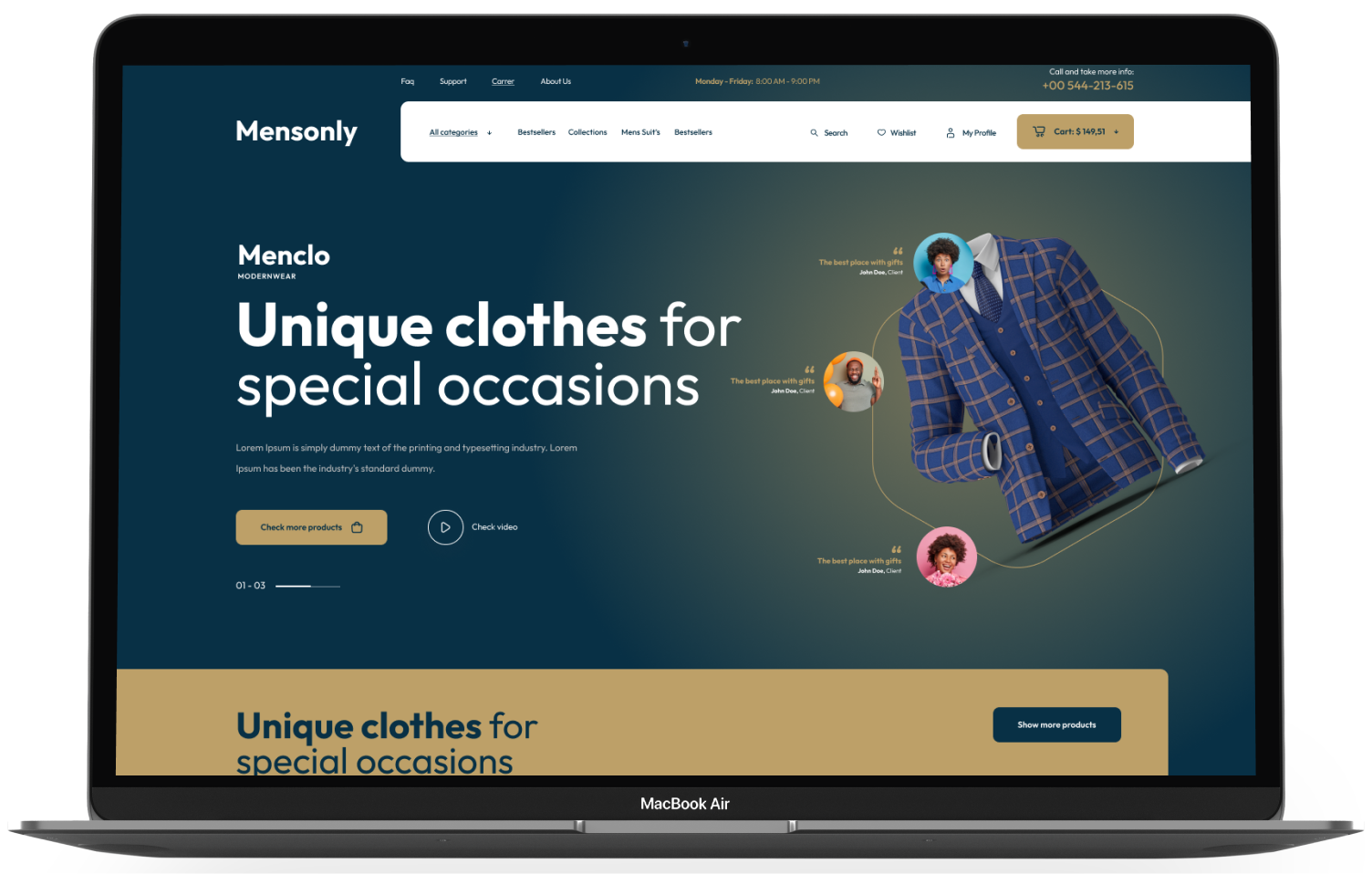 Mens Only Theme Add-on for eCommerceGo - WorkDo