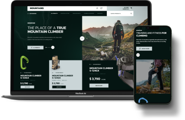 Mountains Theme Add-on for eCommerceGo - WorkDo