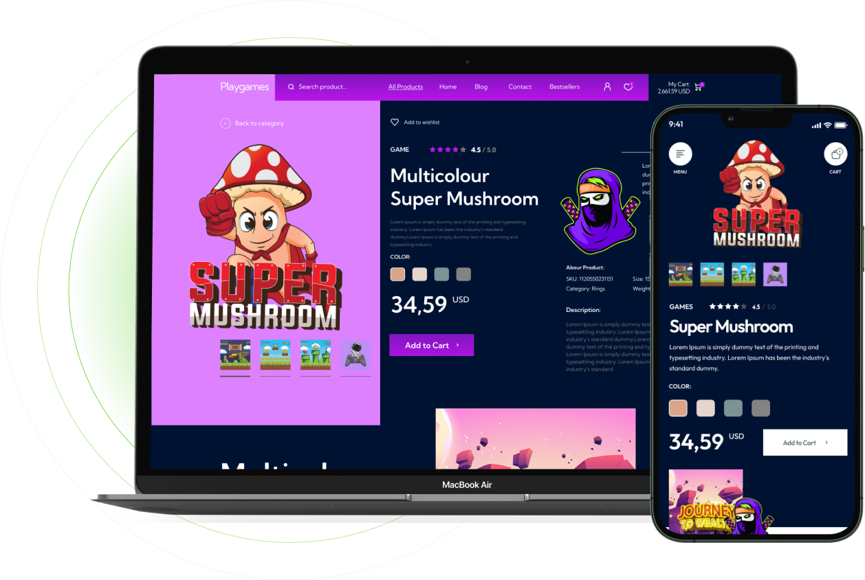 Playgames Shopify Theme - Workdo