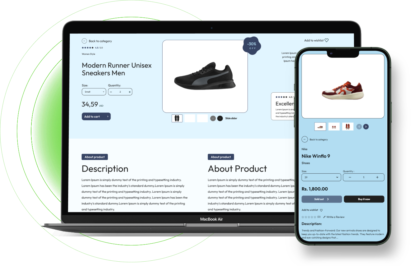 Shoes Theme Add-on for eCommerceGo - WorkDo