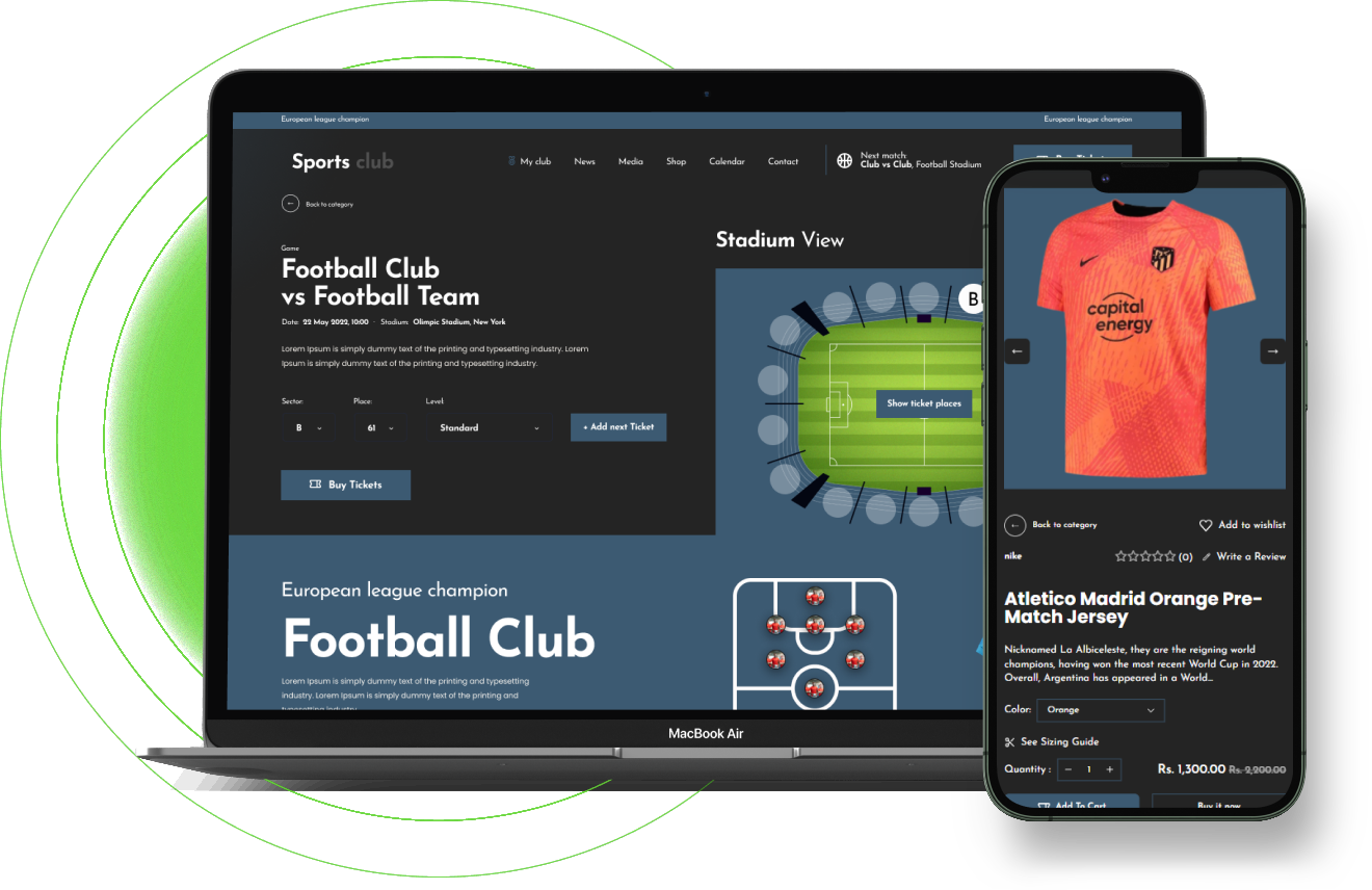 Sports Club Shopify Theme - Workdo