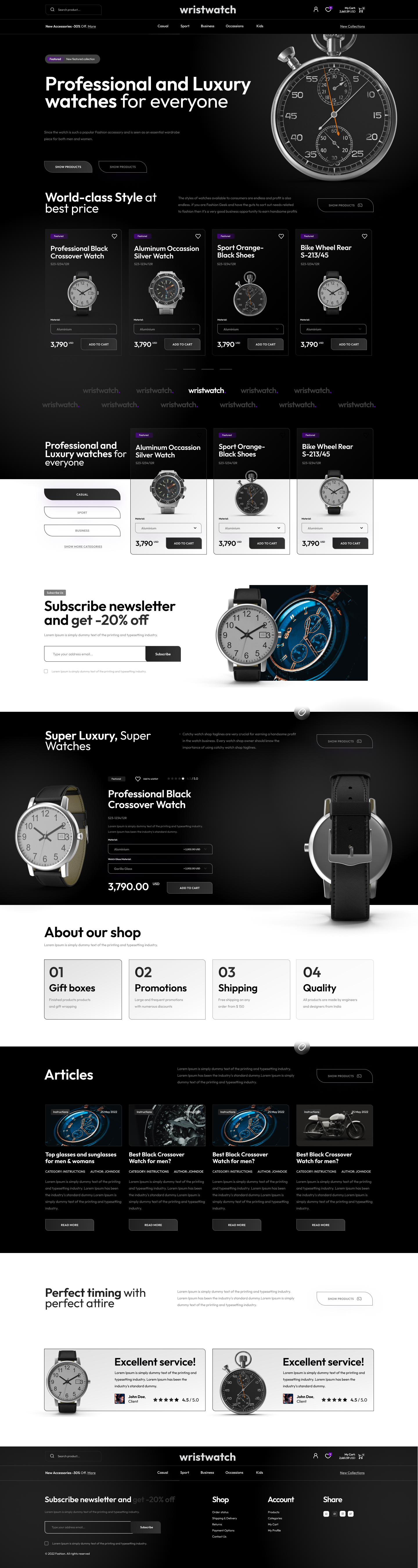 Wrist Watch Shopify Theme-WorkDo