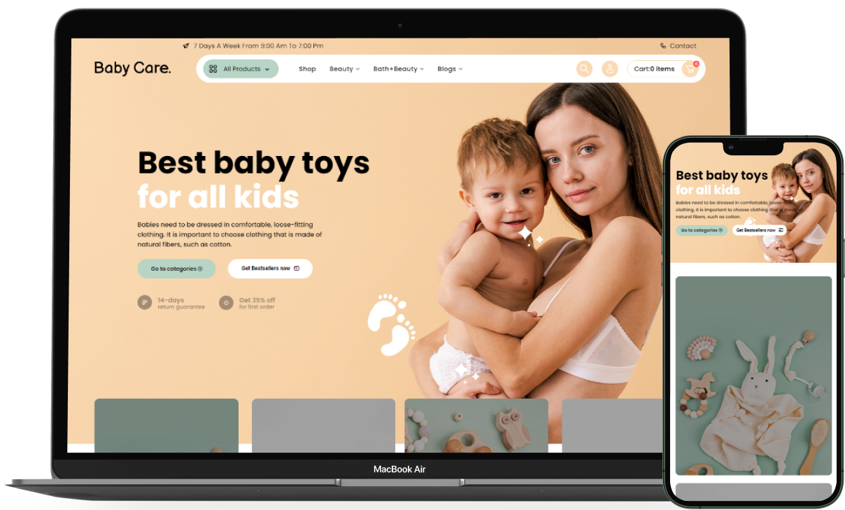 Babycare WordPress Theme - WorkDo