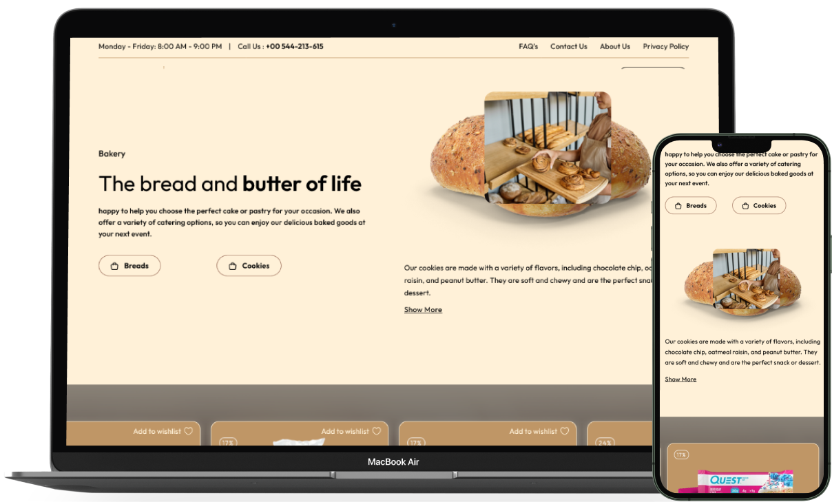 Bake Store WordPress Theme - WorkDo