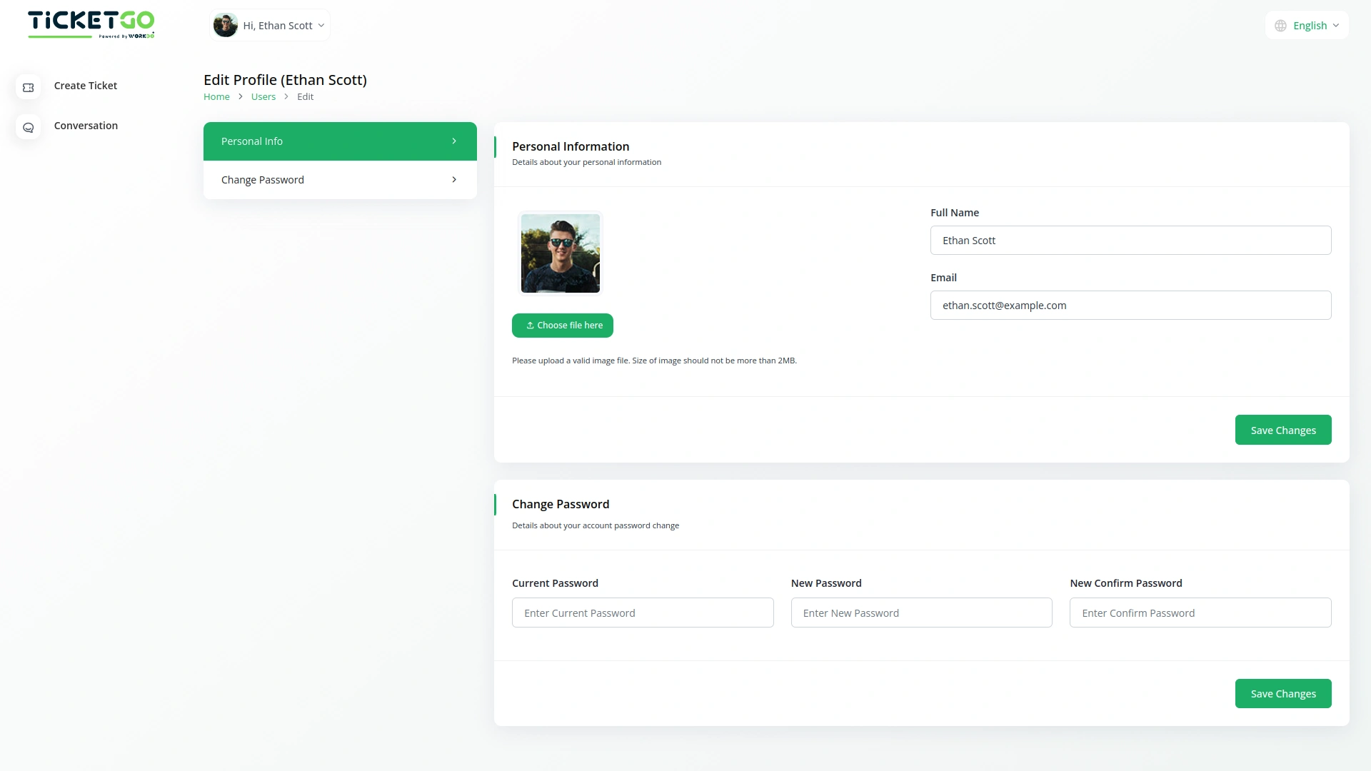 Customer Login – TicketGo Add-On
