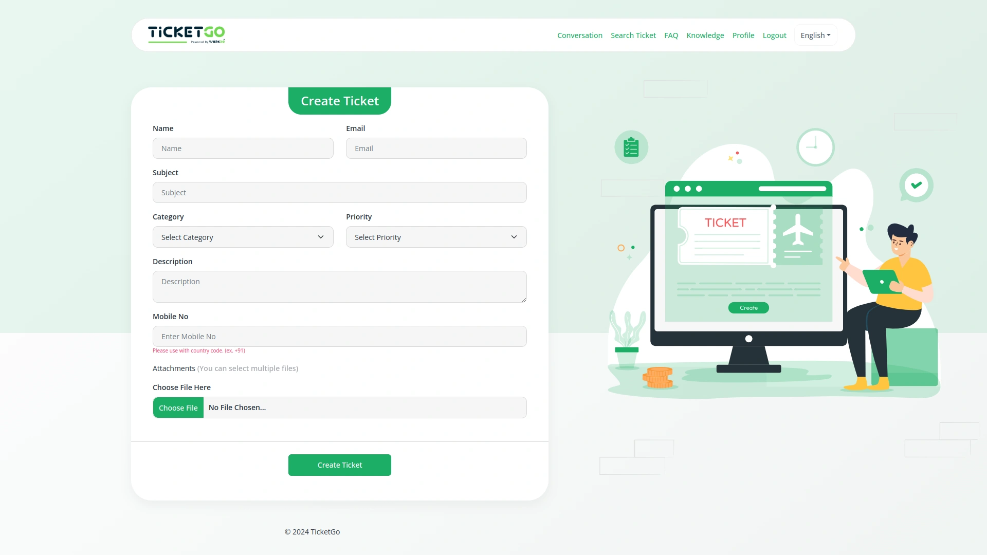 Customer Login – TicketGo Add-On